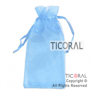 BOLSA CELESTE ORGANZA 25X15CM HS2628-6 x 1